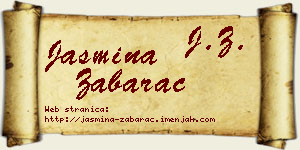 Jasmina Žabarac vizit kartica